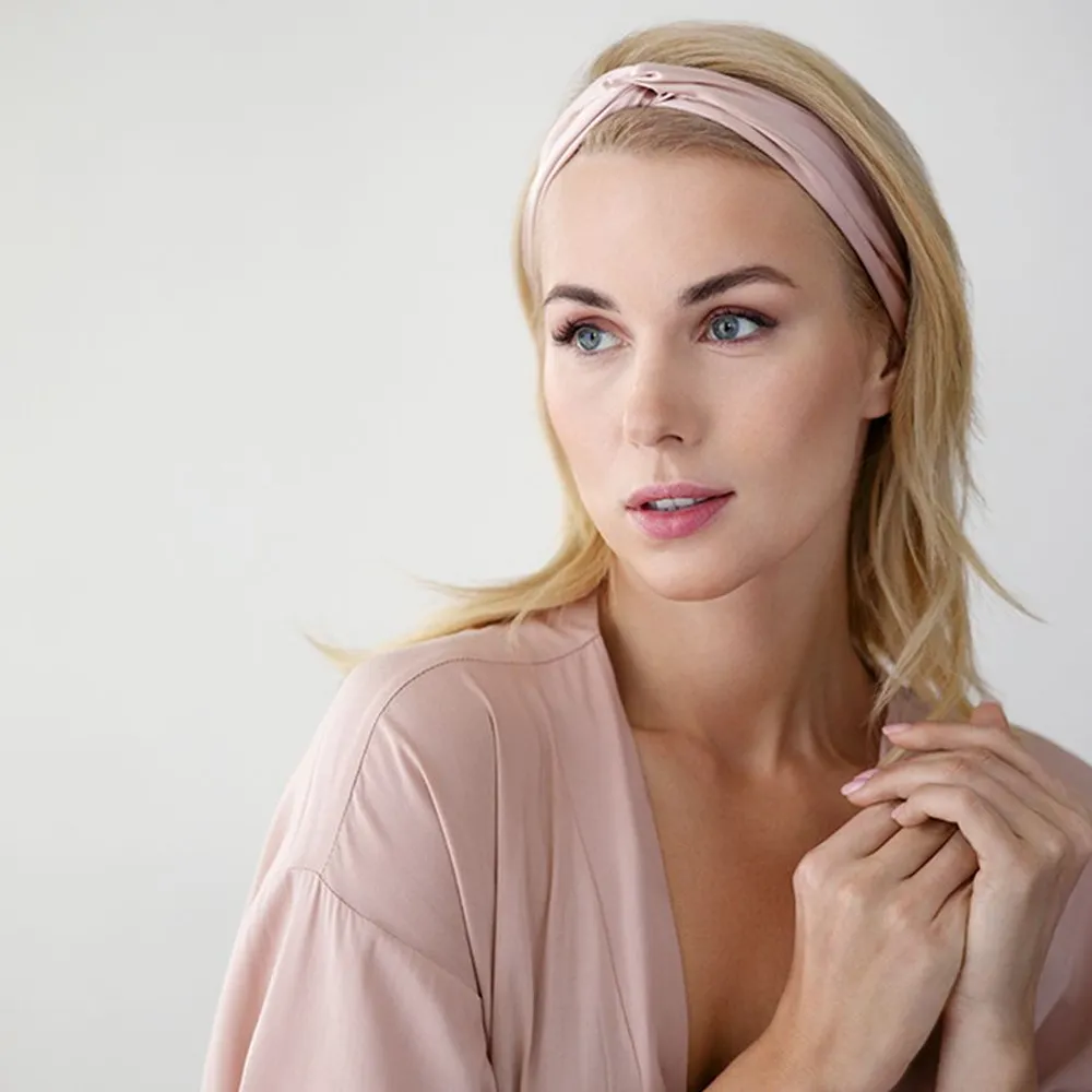 Повязка для волос Essential, розовая (пыльная роза) заказать онлайн с вашим дизайном на заказ в Москве и области