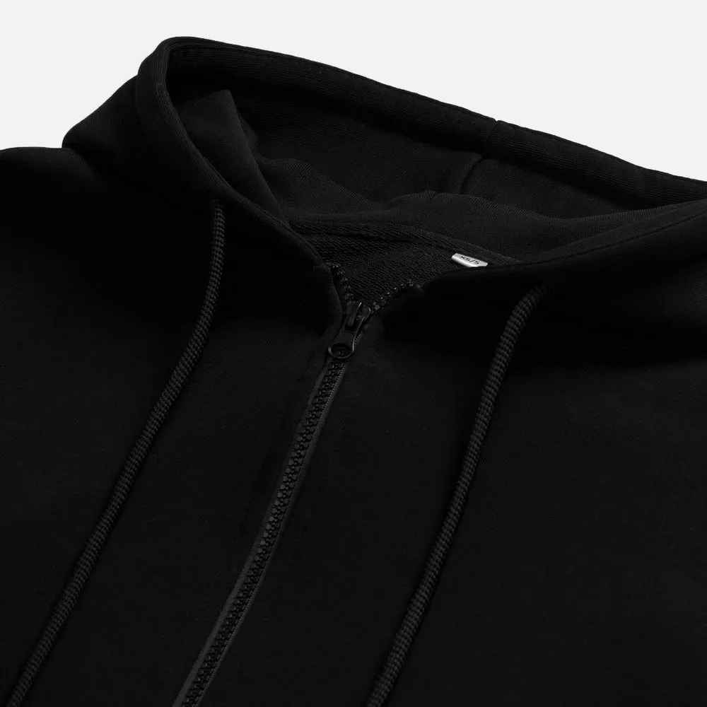 Толстовка унисекс оверсайз на молнии Zippy Terry, черная, размер XL/XXL заказать онлайн с вашим дизайном на заказ в Москве и области
