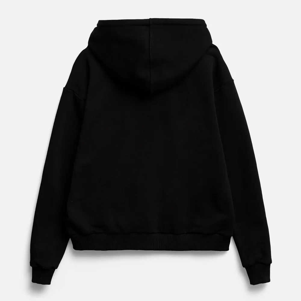 Толстовка унисекс оверсайз на молнии Zippy Terry, черная, размер XL/XXL заказать онлайн с вашим дизайном на заказ в Москве и области