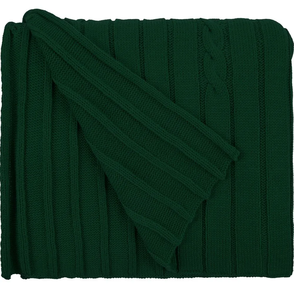 Плед Tressa, темно-зеленый заказать онлайн с вашим дизайном на заказ в Москве и области