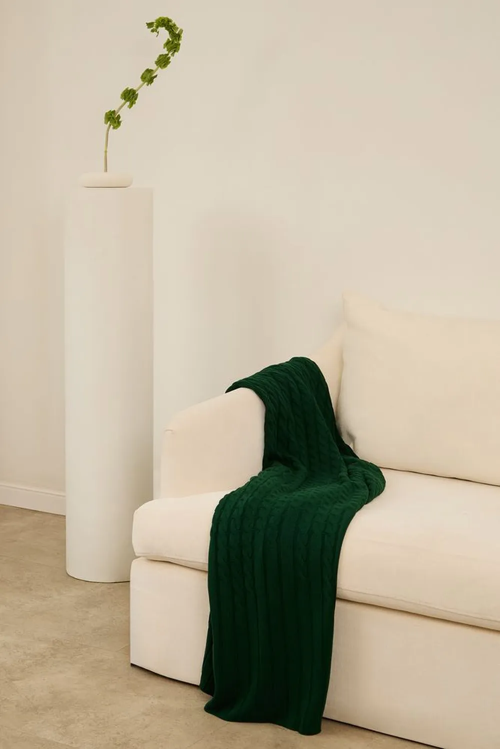 Плед Tressa, темно-зеленый заказать онлайн с вашим дизайном на заказ в Москве и области