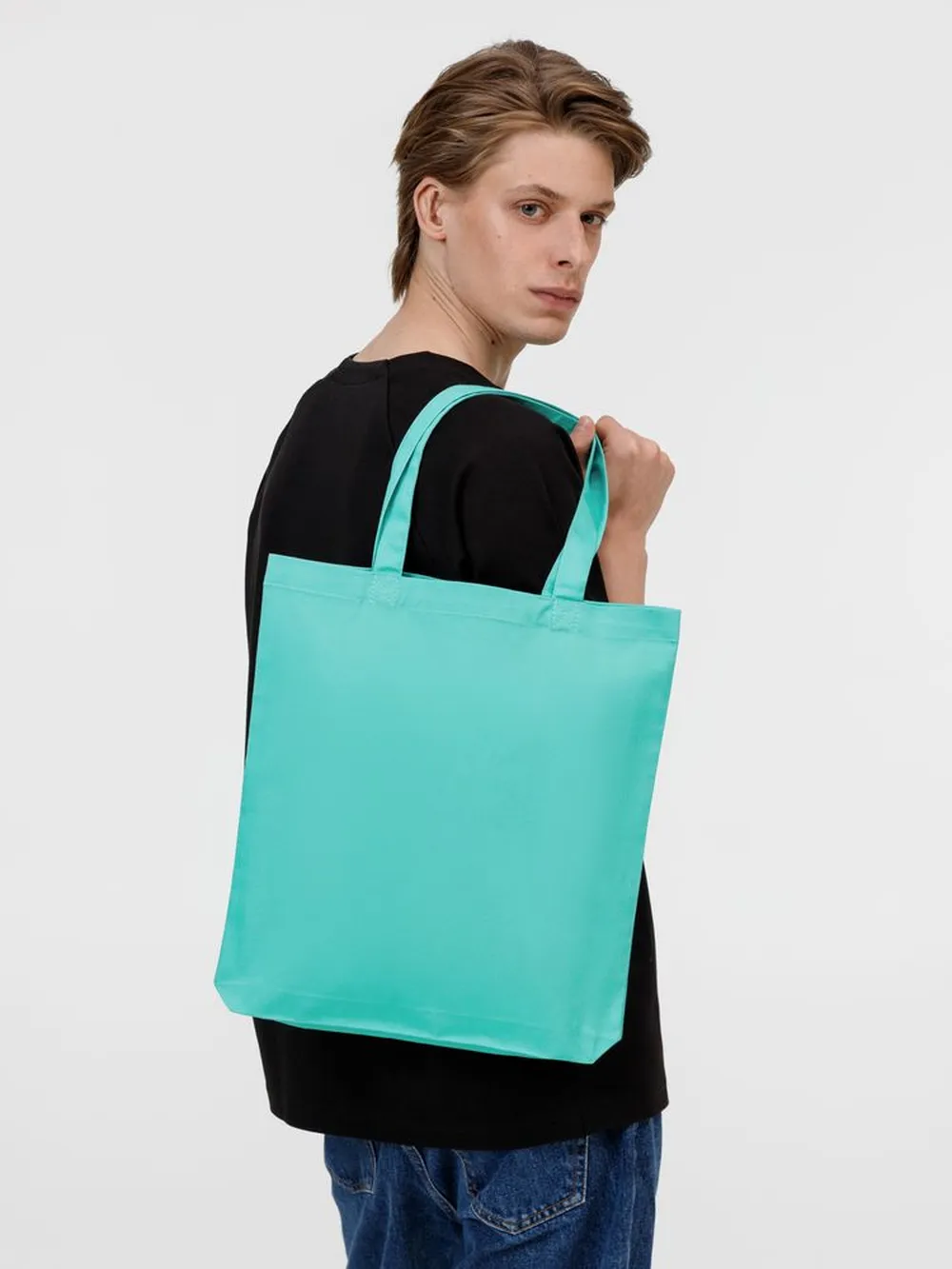 Холщовая сумка Avoska, бирюзовая заказать онлайн с вашим дизайном на заказ в Москве и области