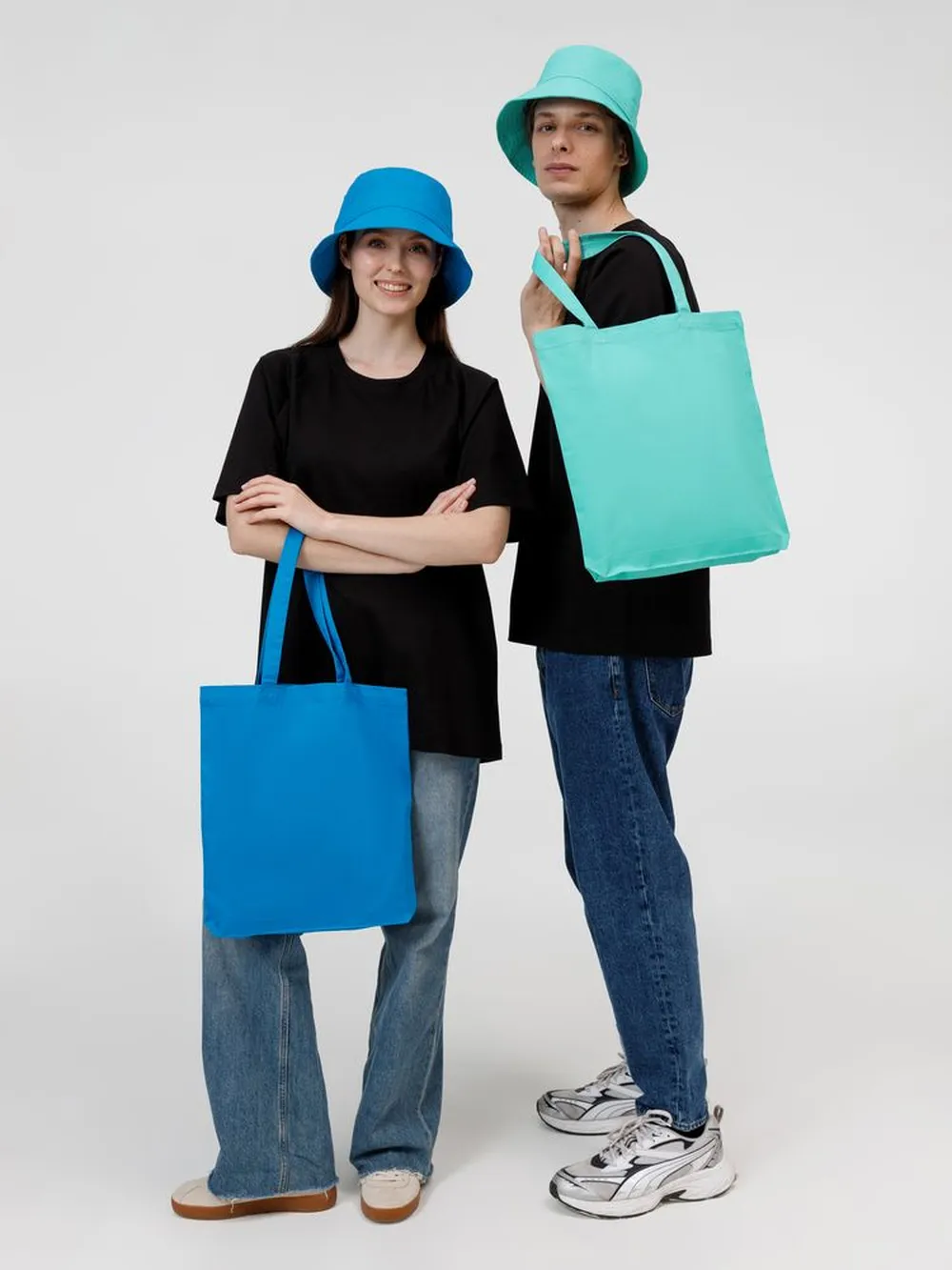 Холщовая сумка Avoska, бирюзовая заказать онлайн с вашим дизайном на заказ в Москве и области