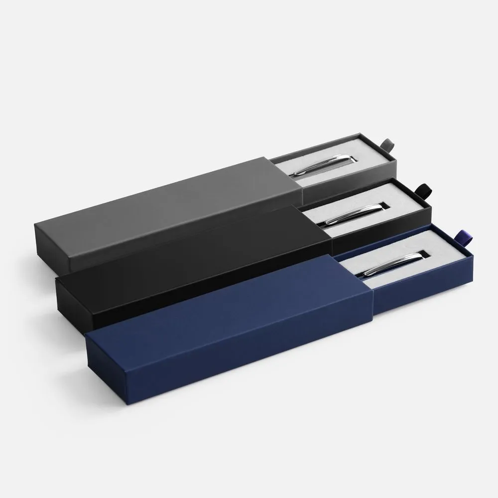 Ручка шариковая Ringa в футляре, серая заказать онлайн с вашим дизайном на заказ в Москве и области