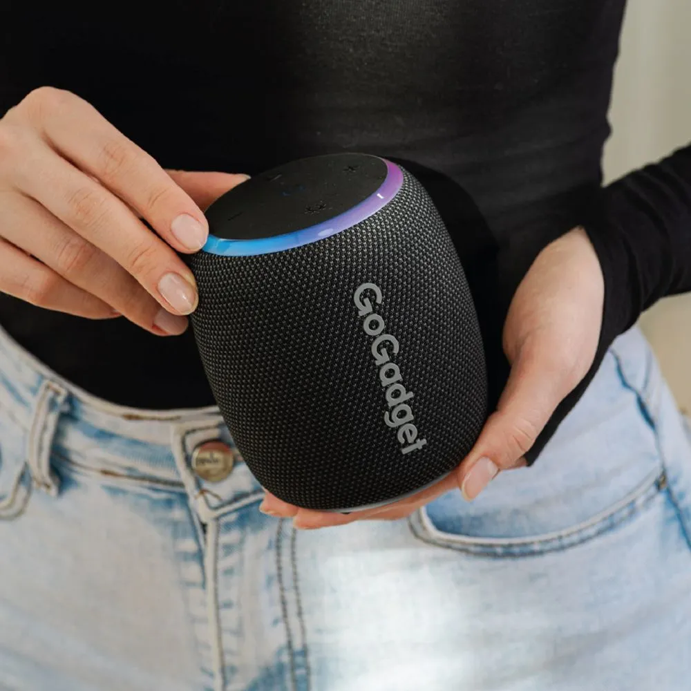 Водонепроницаемая колонка с подсветкой CityWave Pro, черная заказать онлайн с вашим дизайном на заказ в Москве и области