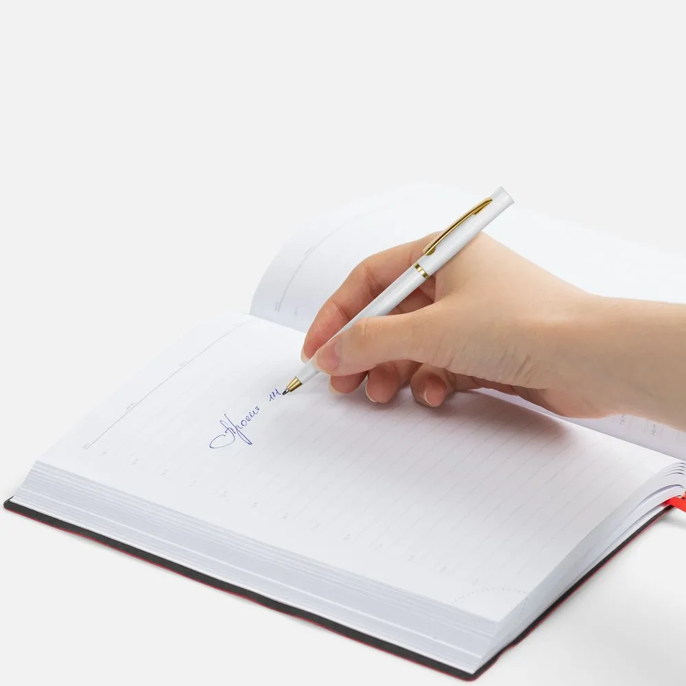 Ручка шариковая Euro Gold, белая заказать онлайн с вашим дизайном на заказ в Москве и области