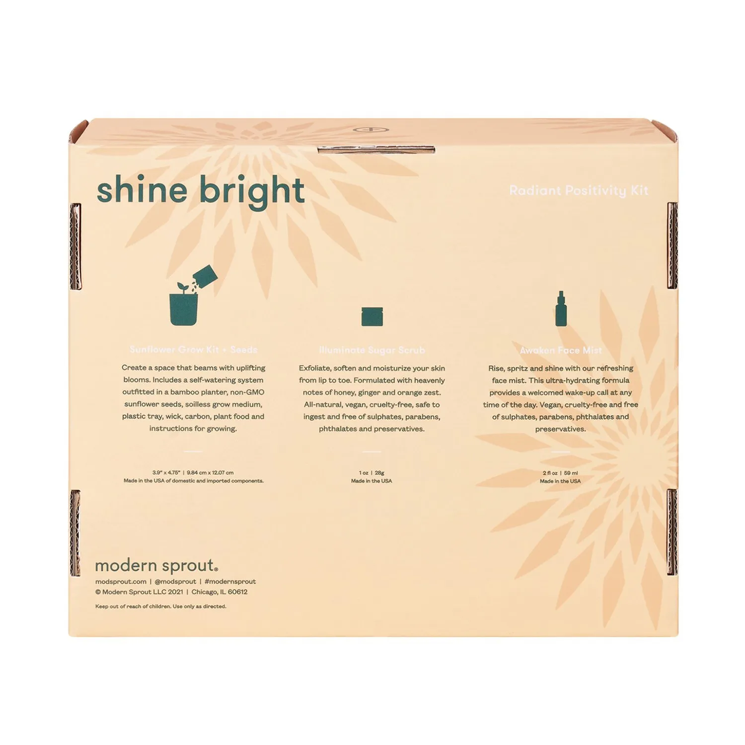 Набор по уходу за подсолнечником Shine Bright заказать онлайн с вашим дизайном на заказ в Москве и области