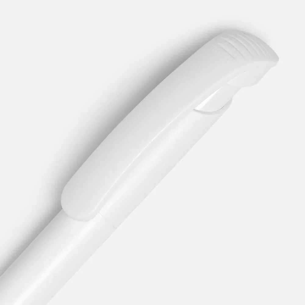 Ручка шариковая Clear Solid, белая заказать онлайн с вашим дизайном на заказ в Москве и области