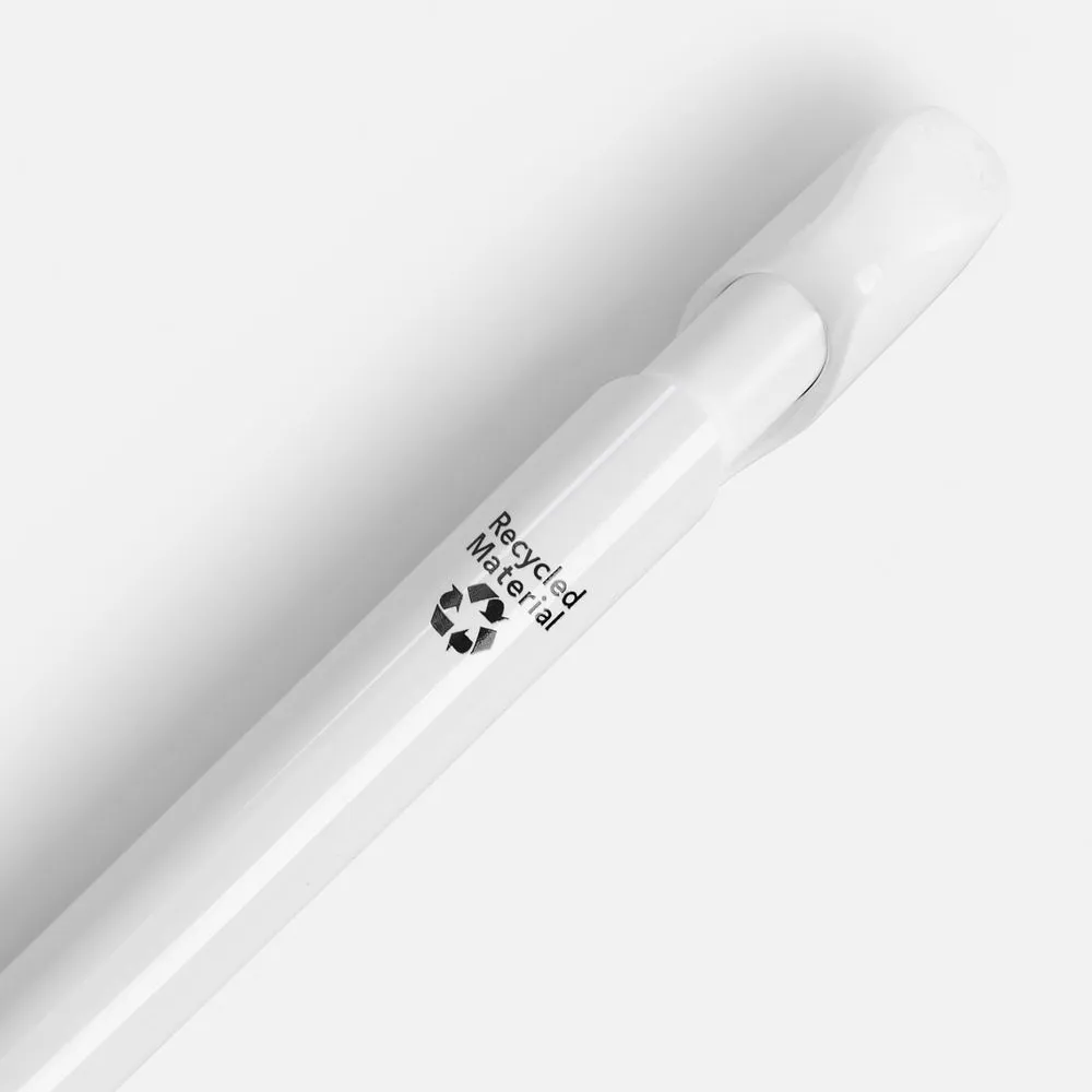 Ручка шариковая Evoxx Recycled, белая заказать онлайн с вашим дизайном на заказ в Москве и области
