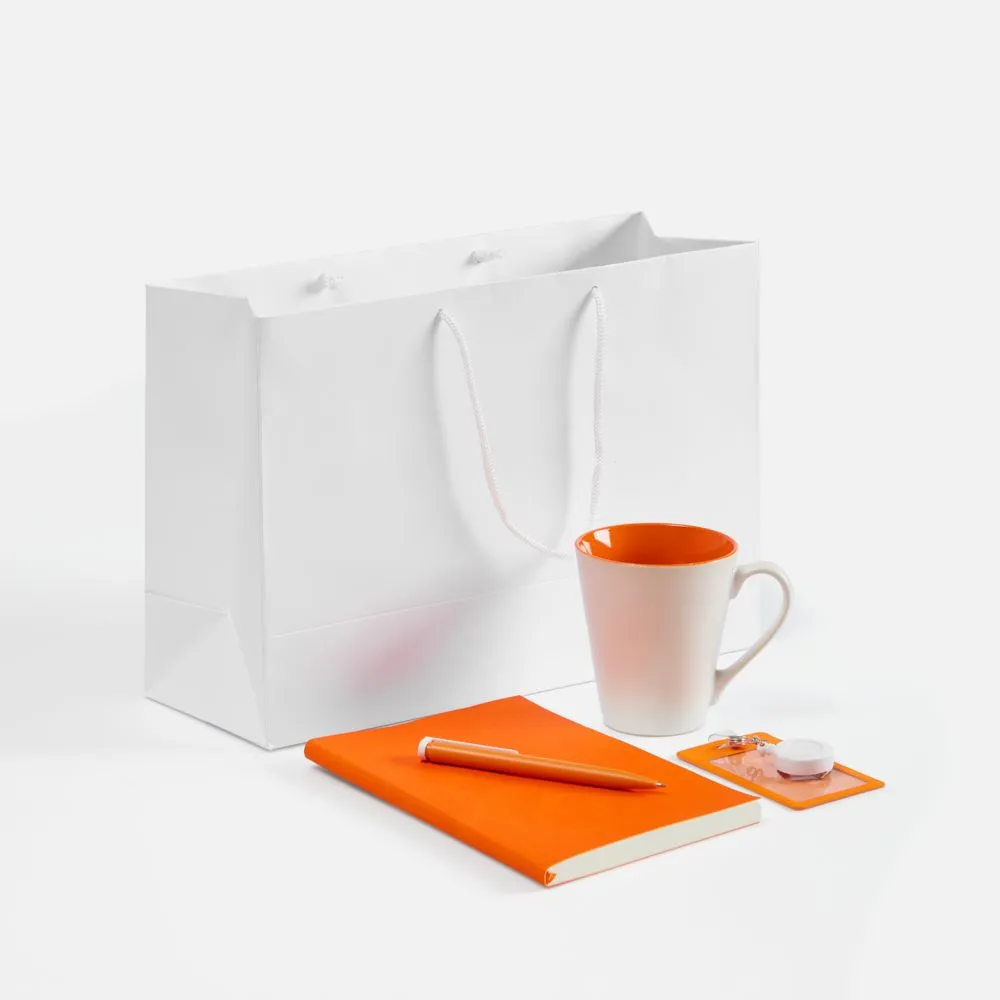 Набор Flat White, оранжевый заказать онлайн с вашим дизайном на заказ в Москве и области
