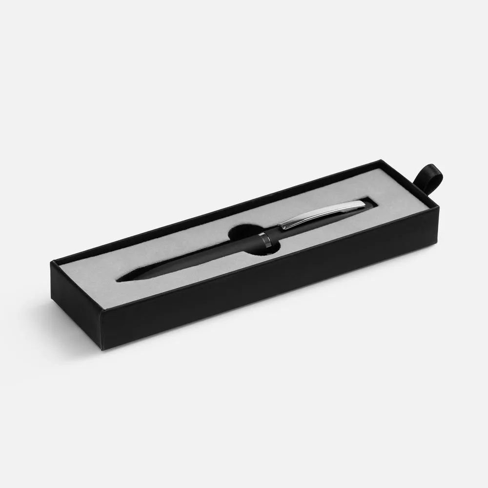 Ручка шариковая Bolt Soft Touch в футляре, черная заказать онлайн с вашим дизайном на заказ в Москве и области