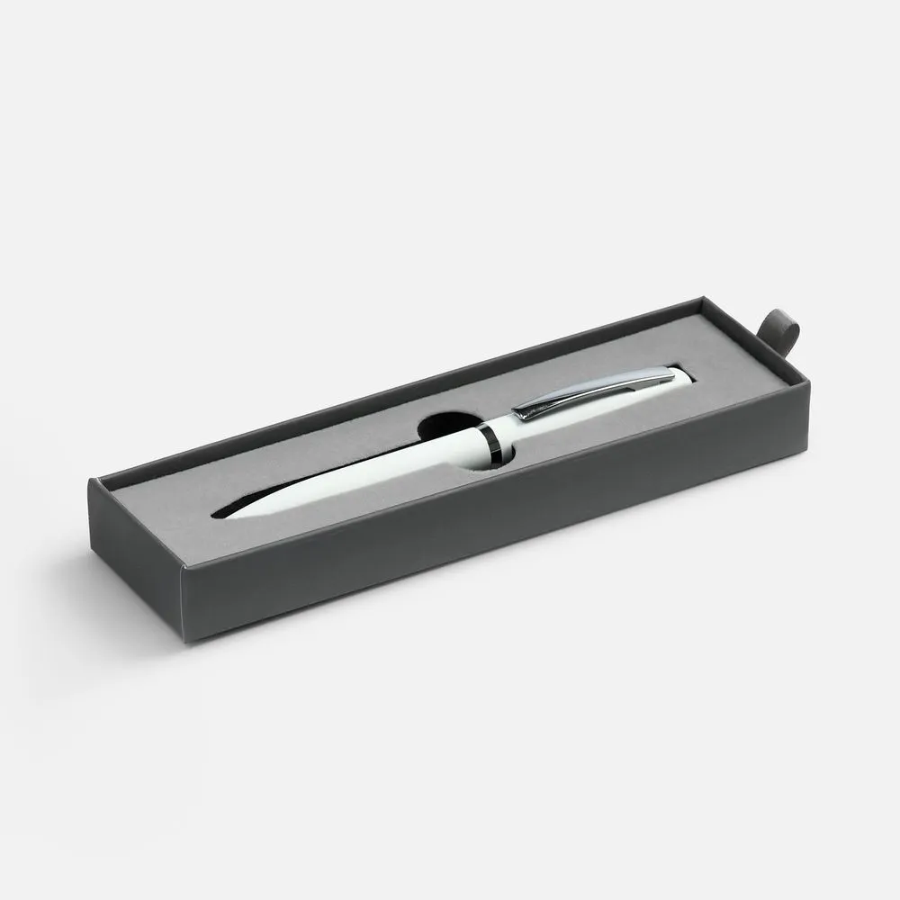 Ручка шариковая Bolt Soft Touch в футляре, белая заказать онлайн с вашим дизайном на заказ в Москве и области