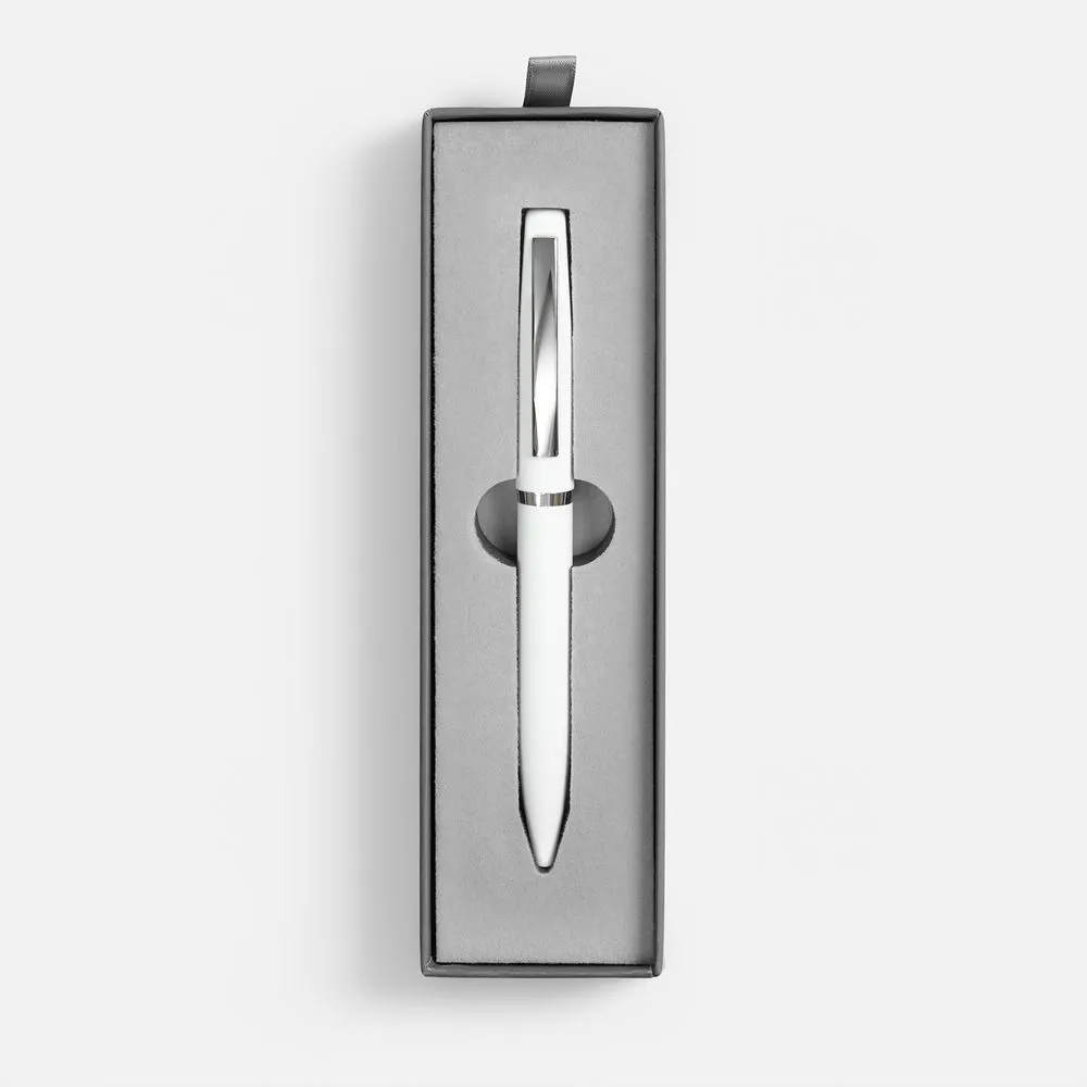 Ручка шариковая Bolt Soft Touch в футляре, белая заказать онлайн с вашим дизайном на заказ в Москве и области
