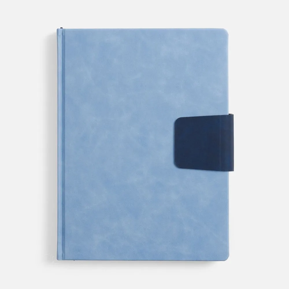 Ежедневник Grande Strap на заказ, датированный, голубой заказать онлайн с вашим дизайном на заказ в Москве и области