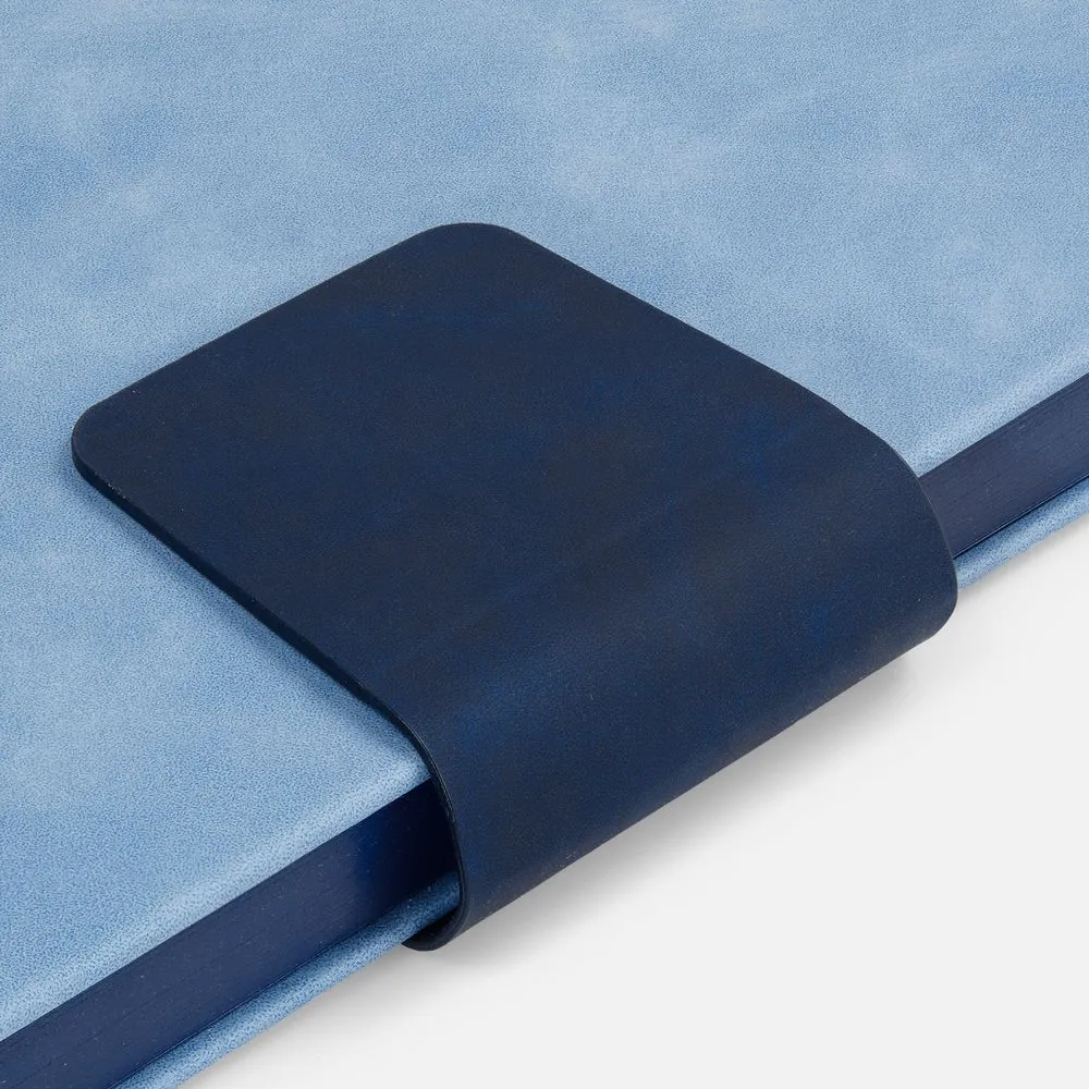 Ежедневник Grande Strap на заказ, датированный, голубой заказать онлайн с вашим дизайном на заказ в Москве и области