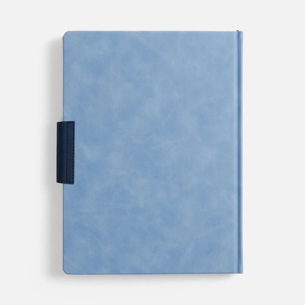Ежедневник Grande Strap на заказ, датированный, голубой заказать онлайн с вашим дизайном на заказ в Москве и области