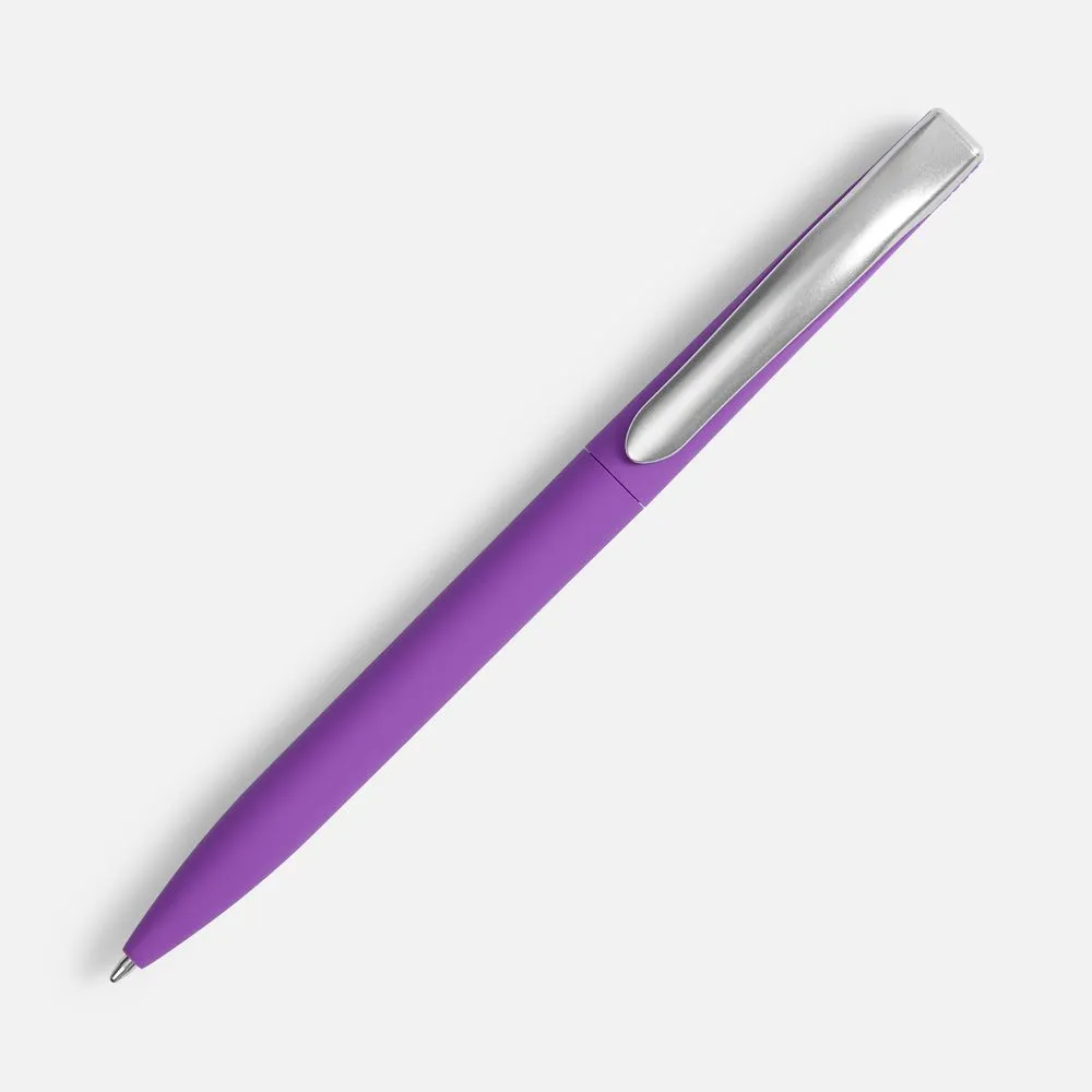 Ручка шариковая Pin Soft Touch, ver.2, фиолетовая заказать онлайн с вашим дизайном на заказ в Москве и области