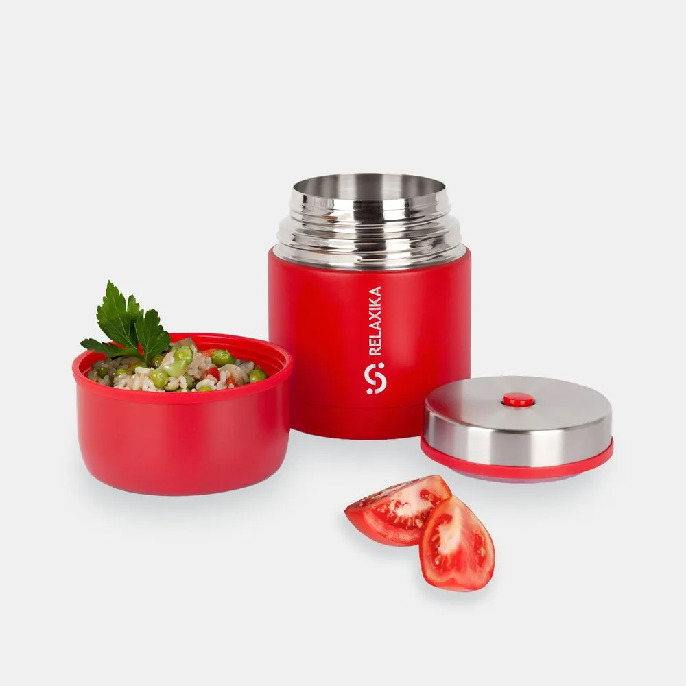 Термос для еды Relaxika 500, красный заказать онлайн с вашим дизайном на заказ в Москве и области