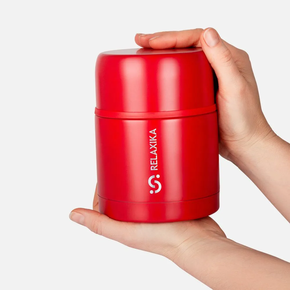 Термос для еды Relaxika 500, красный заказать онлайн с вашим дизайном на заказ в Москве и области