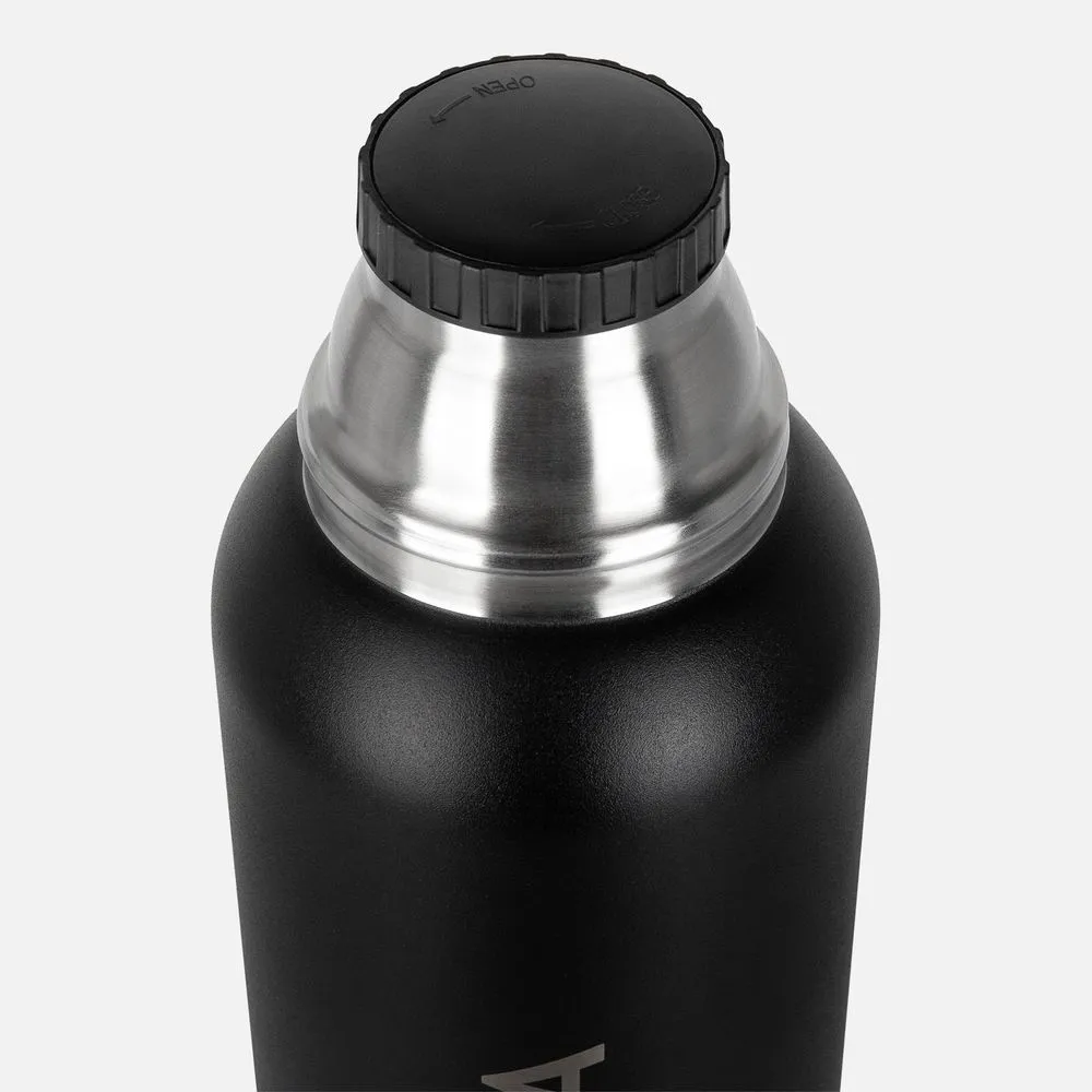 Термос Relaxika 1600 со стикерпаком, черный заказать онлайн с вашим дизайном на заказ в Москве и области