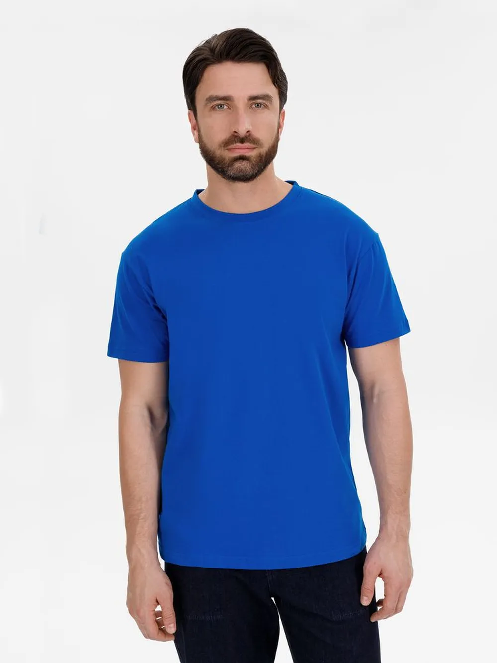 Футболка унисекс T-Bolka 180, темно-синяя (navy), размер S заказать онлайн с вашим дизайном на заказ в Москве и области