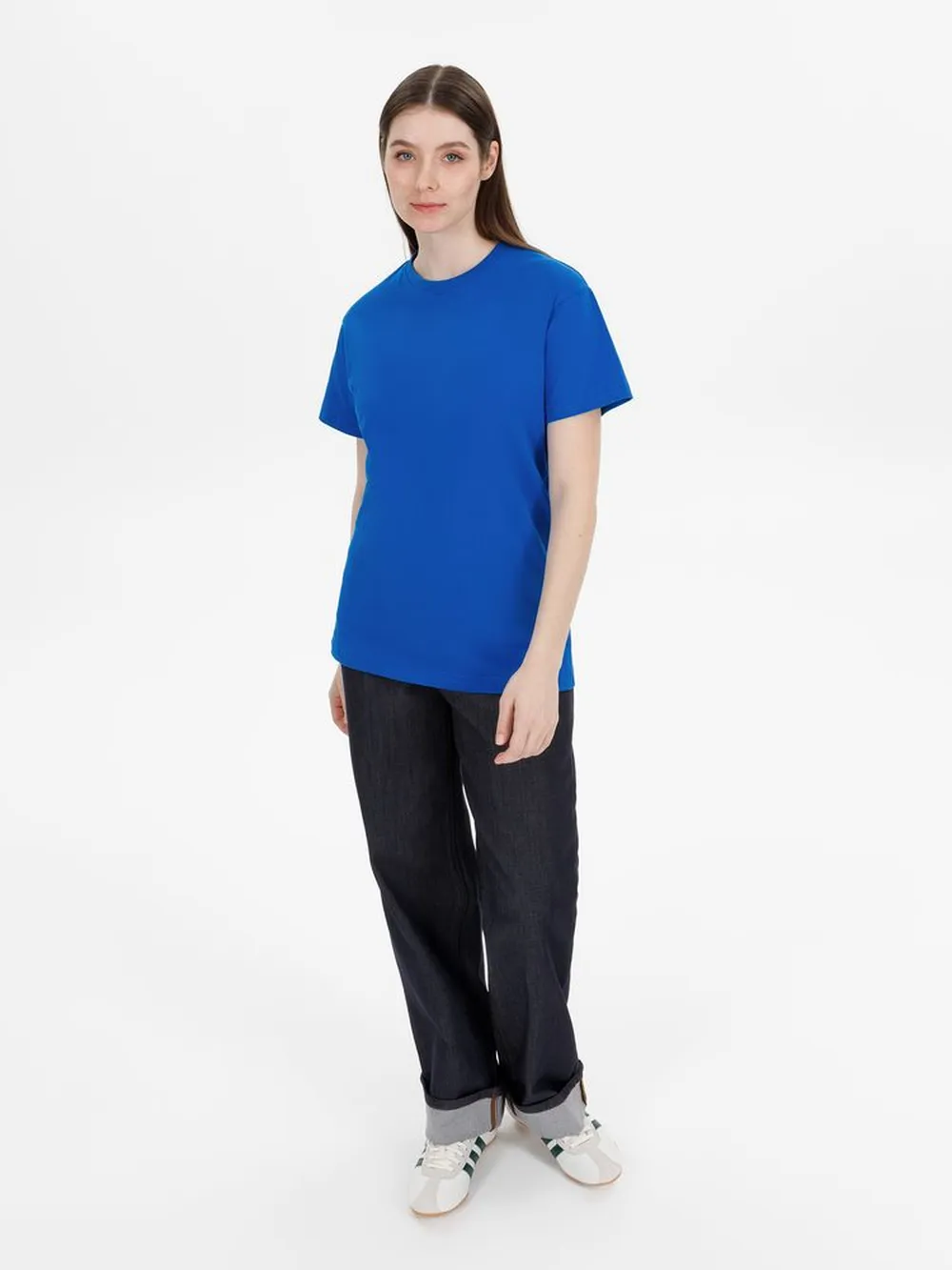 Футболка унисекс T-Bolka 180, синяя заказать онлайн с вашим дизайном на заказ в Москве и области