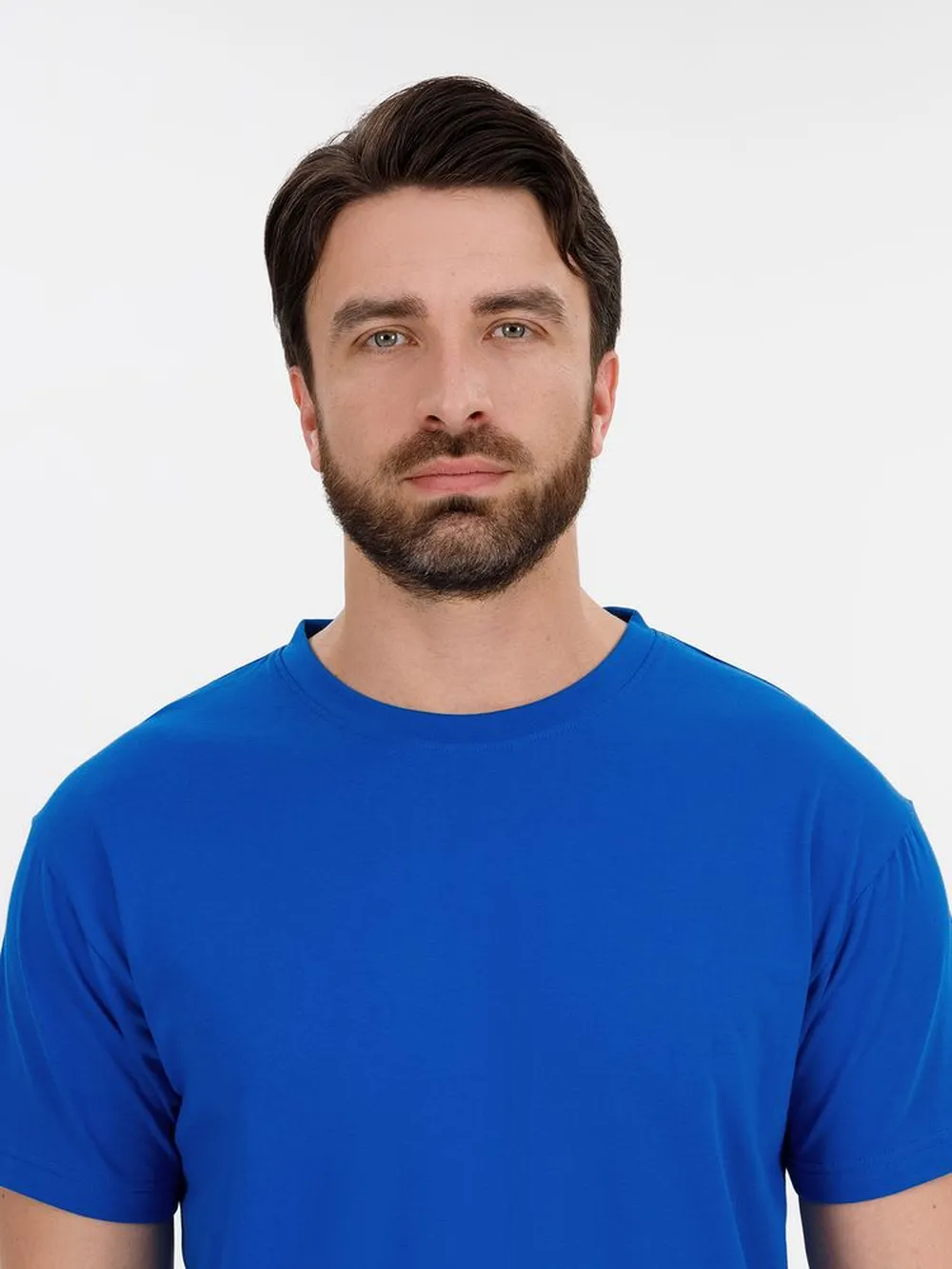 Футболка унисекс T-Bolka 180, синяя заказать онлайн с вашим дизайном на заказ в Москве и области