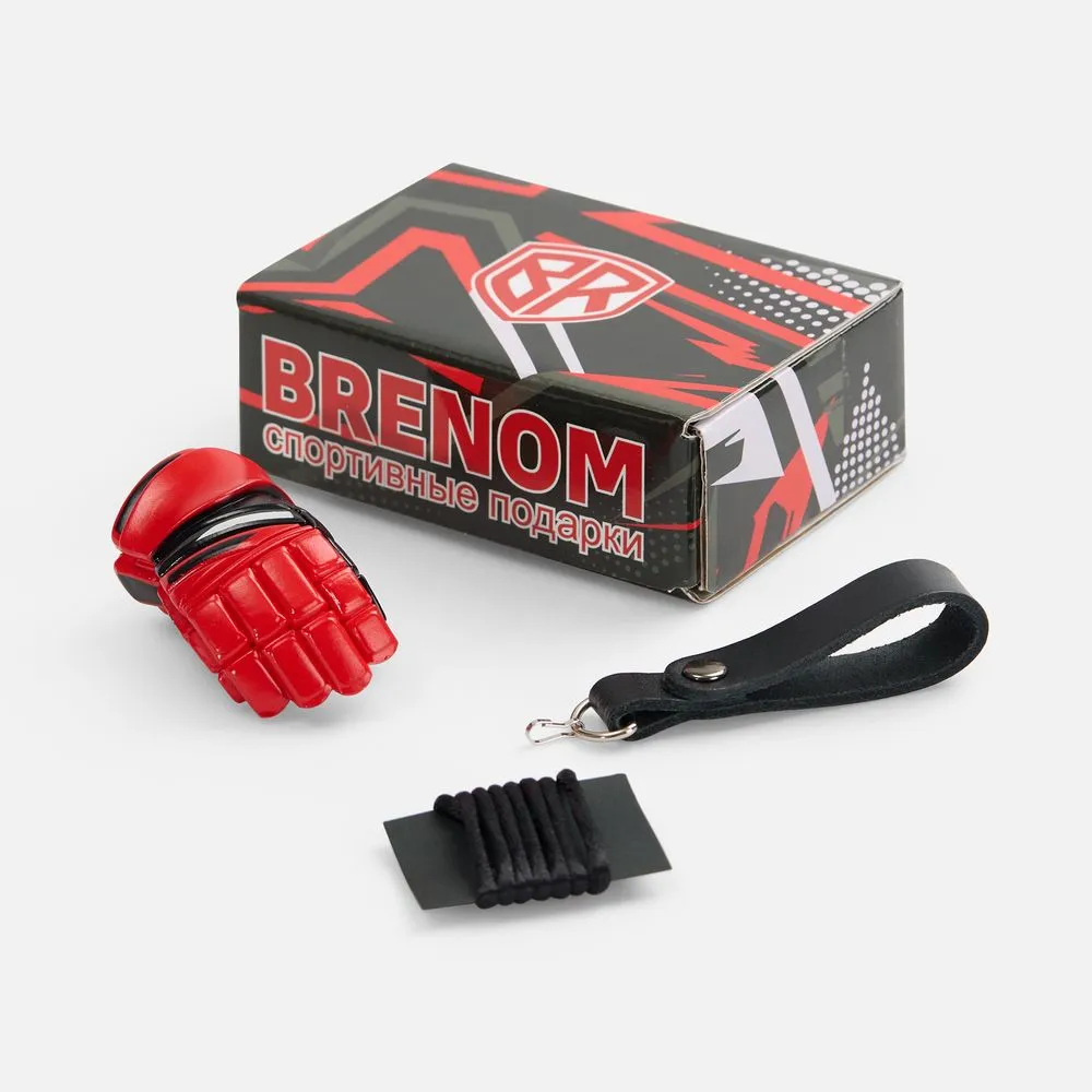 Брелок «Хоккейная перчатка», красный заказать онлайн с вашим дизайном на заказ в Москве и области