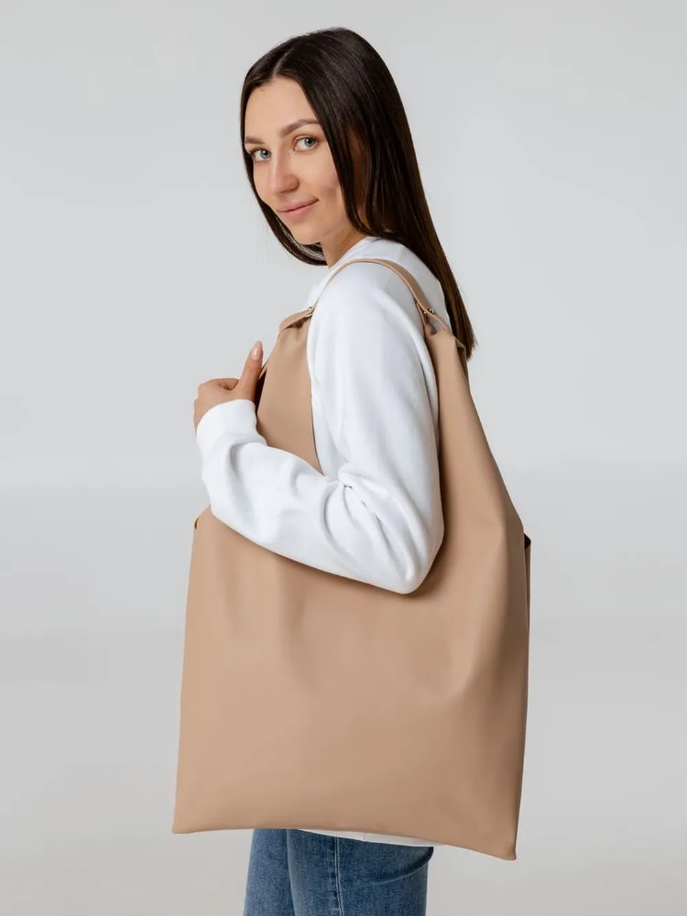 Сумка Agio, бежевая заказать онлайн с вашим дизайном на заказ в Москве и области