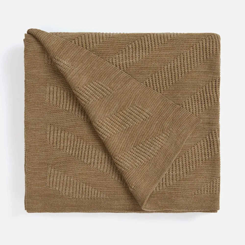 Плед Locus Solus, коричнево-бежевый меланж заказать онлайн с вашим дизайном на заказ в Москве и области