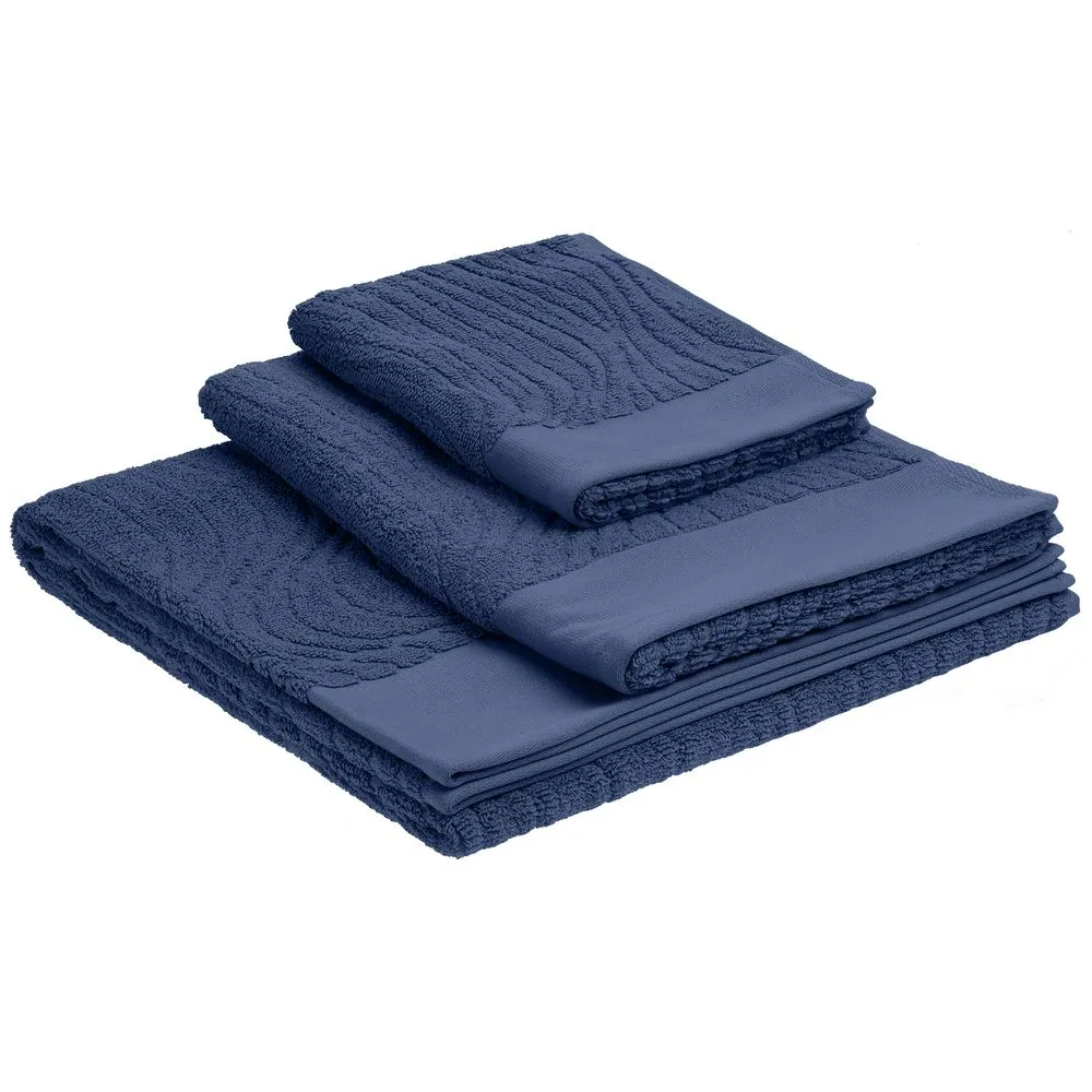 Полотенце New Wave, большое, синее заказать онлайн с вашим дизайном на заказ в Москве и области