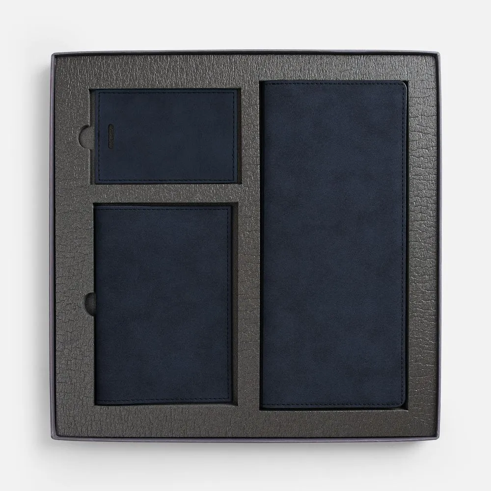 Набор Nubuk Trio, синий заказать онлайн с вашим дизайном на заказ в Москве и области