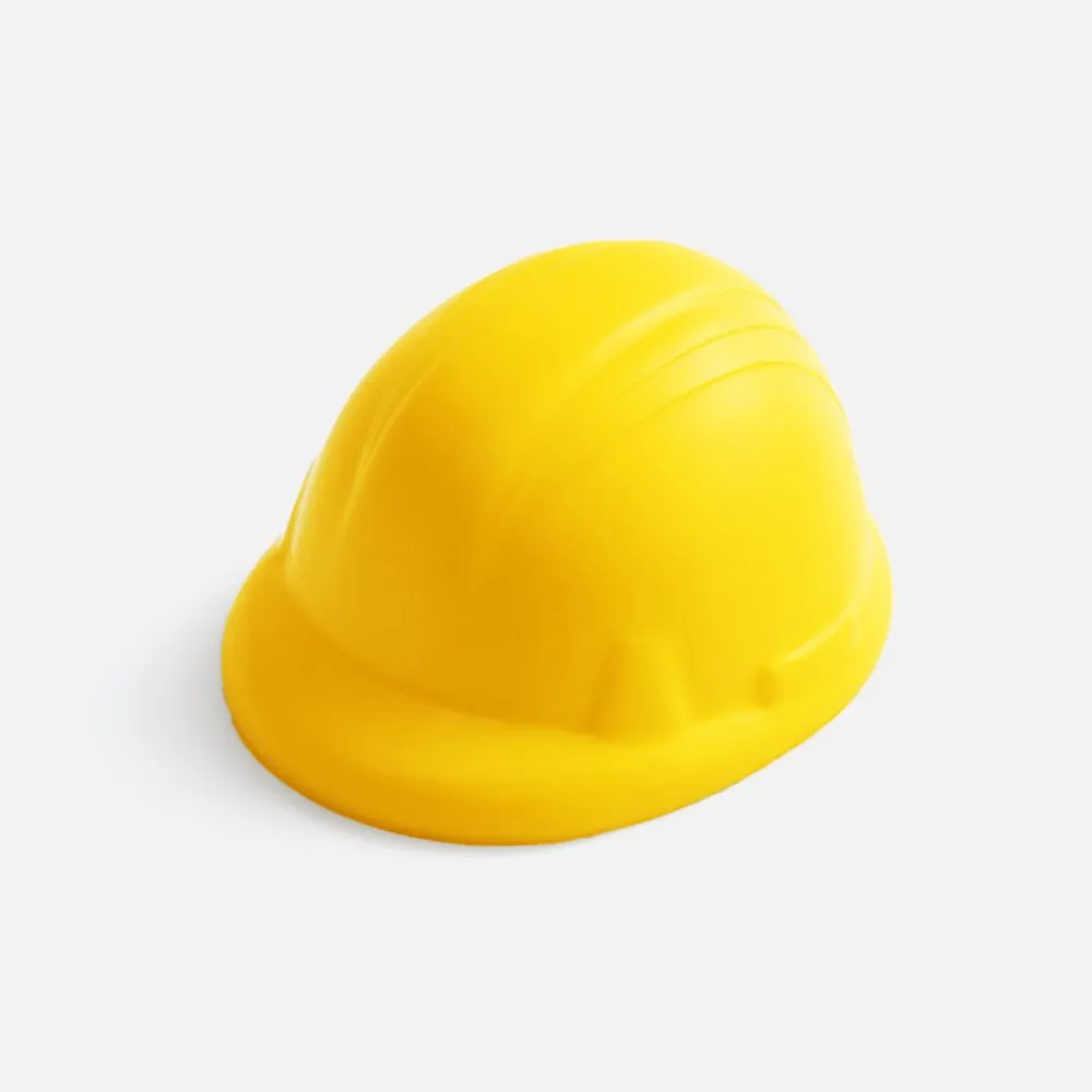 Антистресс «Каска», желтый заказать онлайн с вашим дизайном на заказ в Москве и области