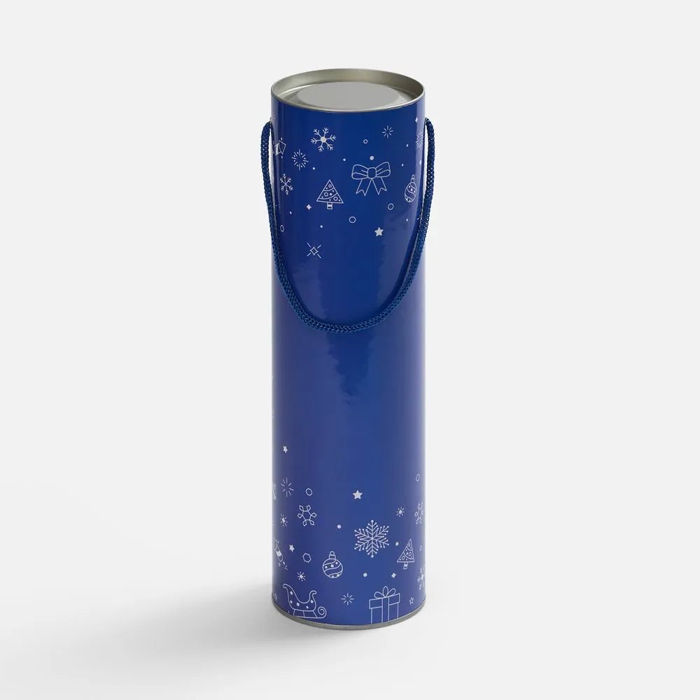 Тубус для бутылки Snowlace, синий заказать онлайн с вашим дизайном на заказ в Москве и области