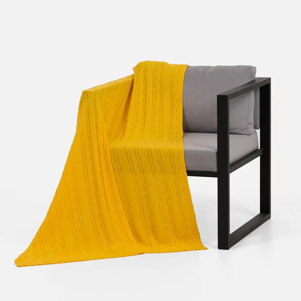 Плед Remitti, желтый заказать онлайн с вашим дизайном на заказ в Москве и области