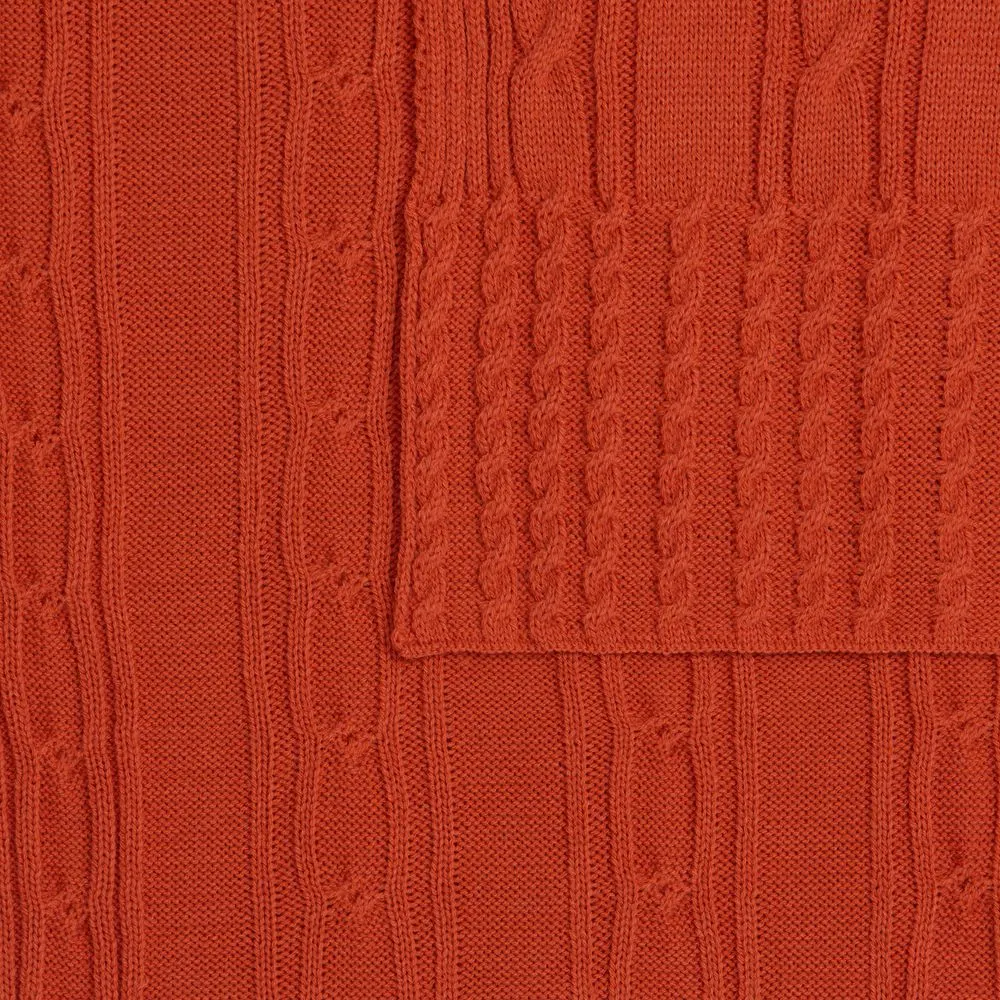 Плед Remitti, оранжевый (морковь) заказать онлайн с вашим дизайном на заказ в Москве и области