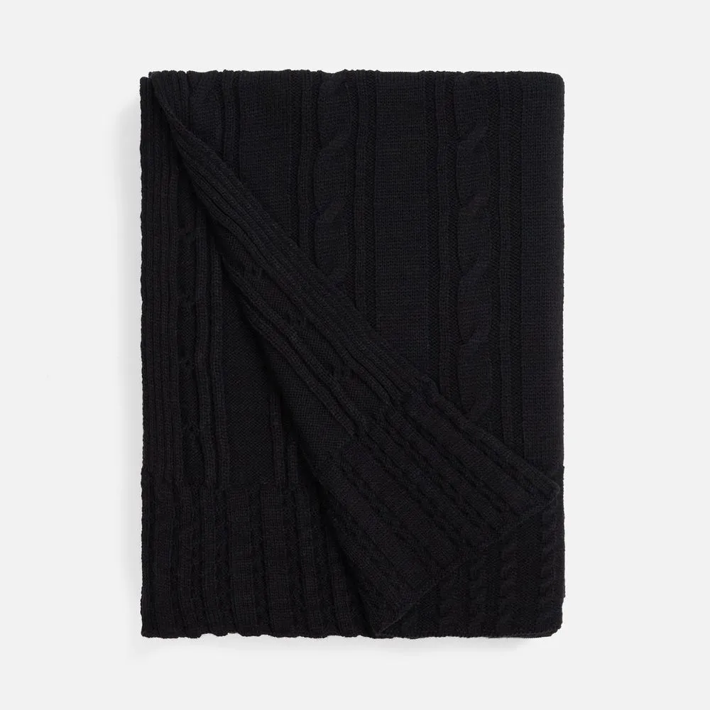 Плед Remitti, черный заказать онлайн с вашим дизайном на заказ в Москве и области