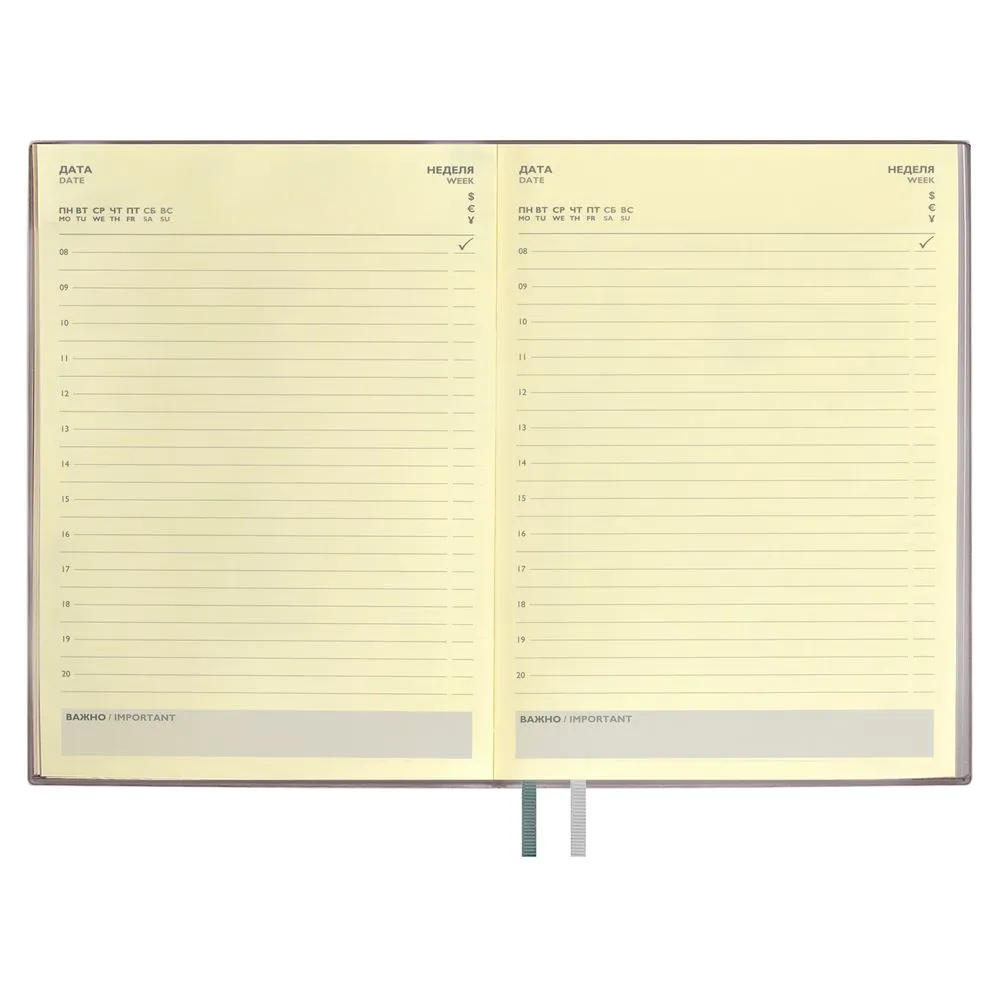 Ежедневник Avila, недатированный, серый заказать онлайн с вашим дизайном на заказ в Москве и области