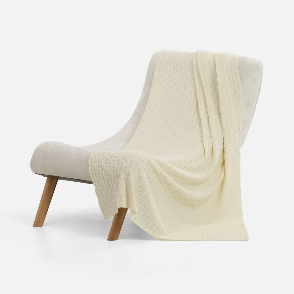 Плед Braidera, белый (молочный) заказать онлайн с вашим дизайном на заказ в Москве и области