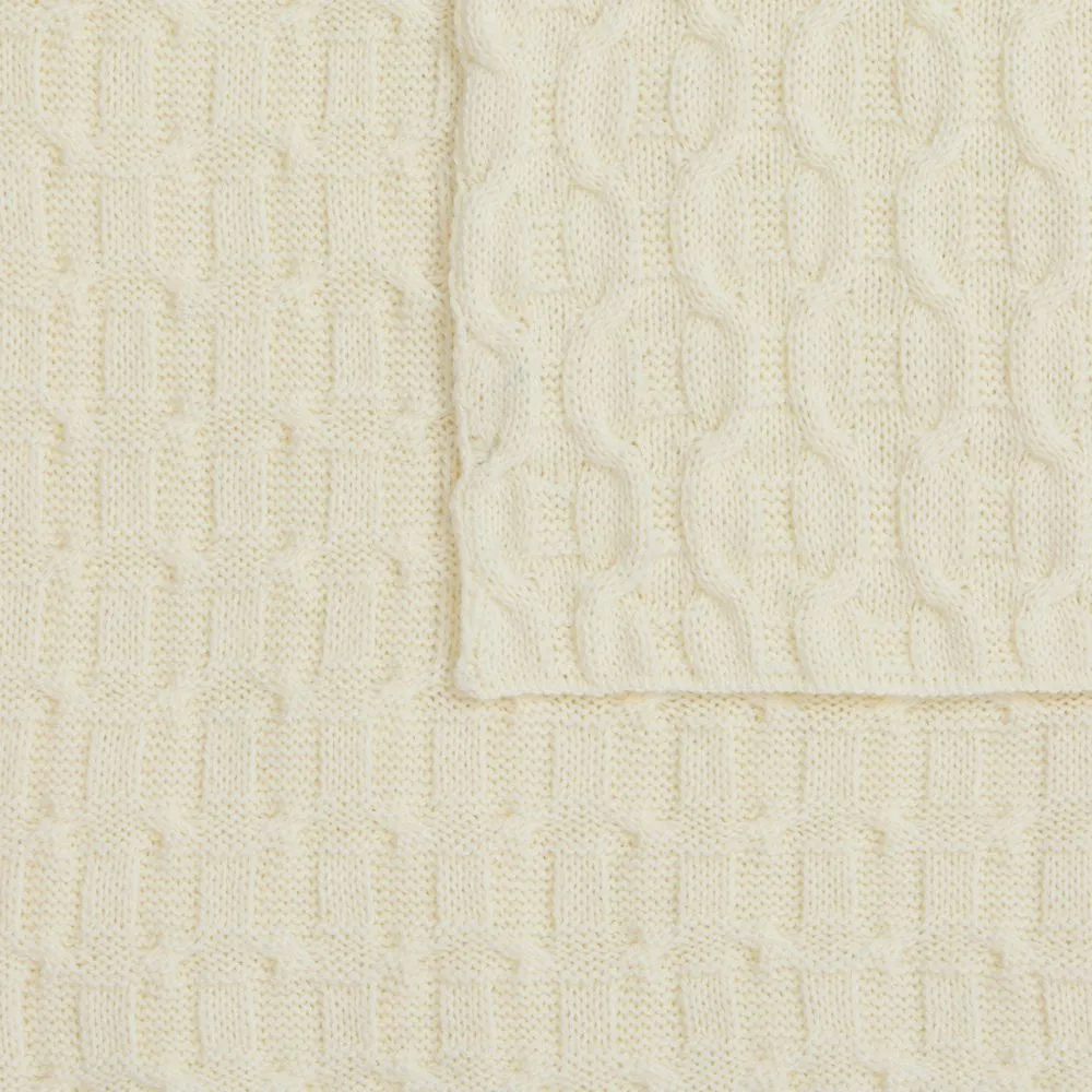 Плед Braidera, белый (молочный) заказать онлайн с вашим дизайном на заказ в Москве и области