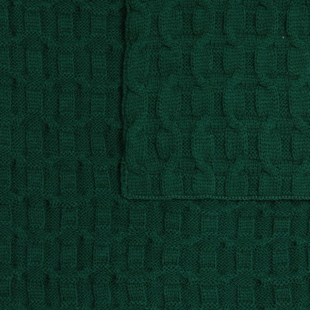 Плед Braidera, темно-зеленый (хвойный) заказать онлайн с вашим дизайном на заказ в Москве и области