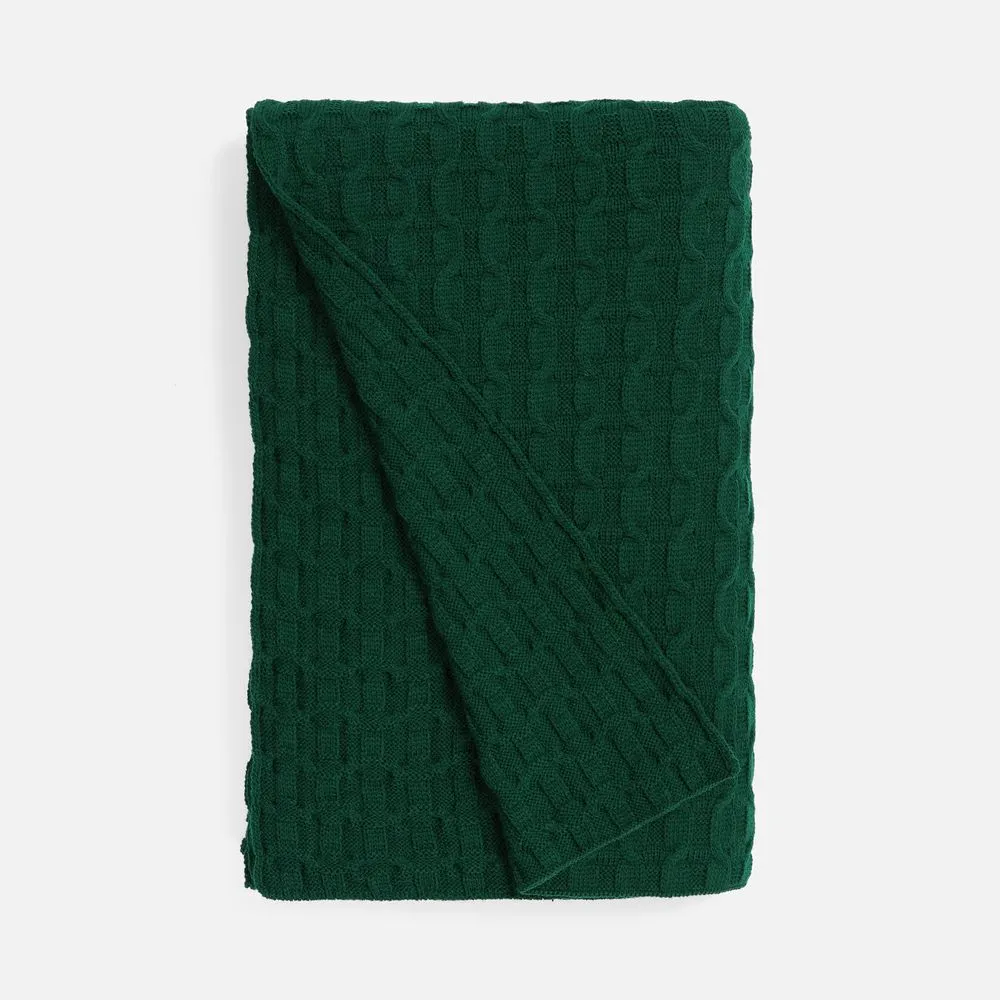 Плед Braidera, темно-зеленый (хвойный) заказать онлайн с вашим дизайном на заказ в Москве и области