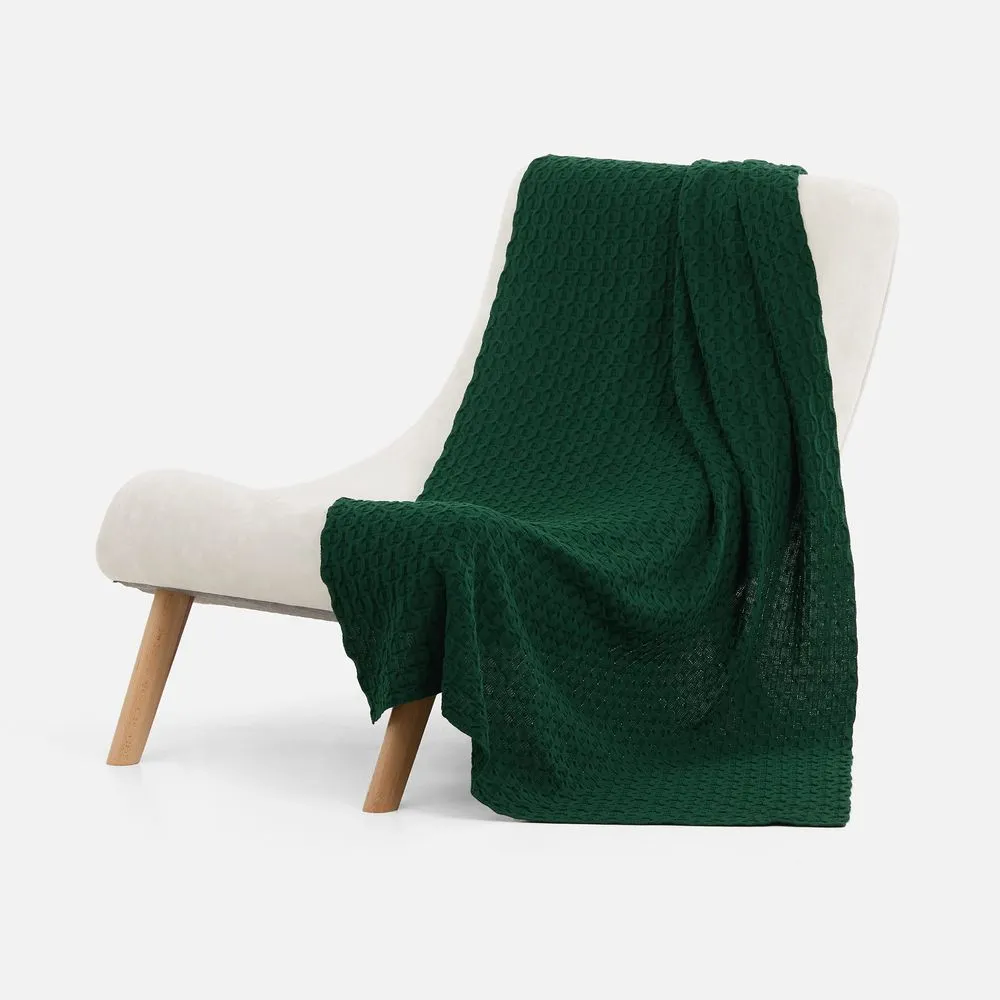 Плед Braidera, темно-зеленый (хвойный) заказать онлайн с вашим дизайном на заказ в Москве и области