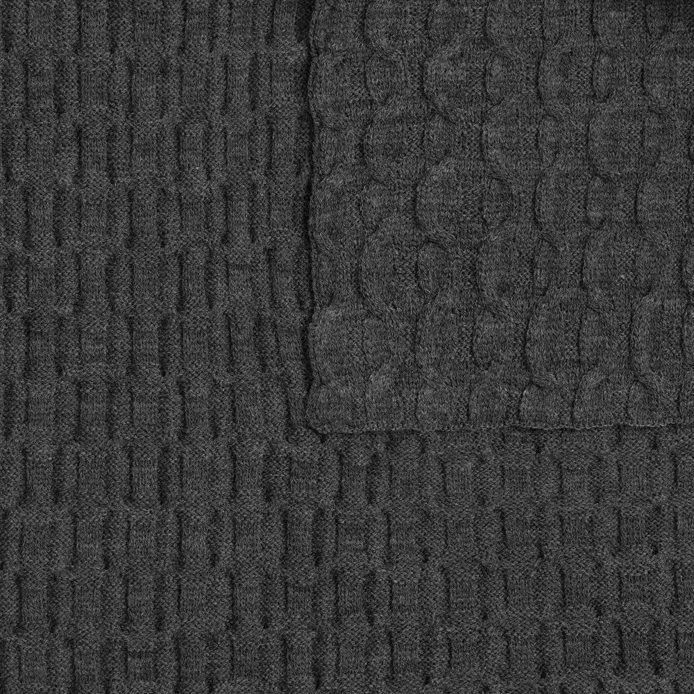 Плед Braidera, темно-серый меланж (асфальт) заказать онлайн с вашим дизайном на заказ в Москве и области