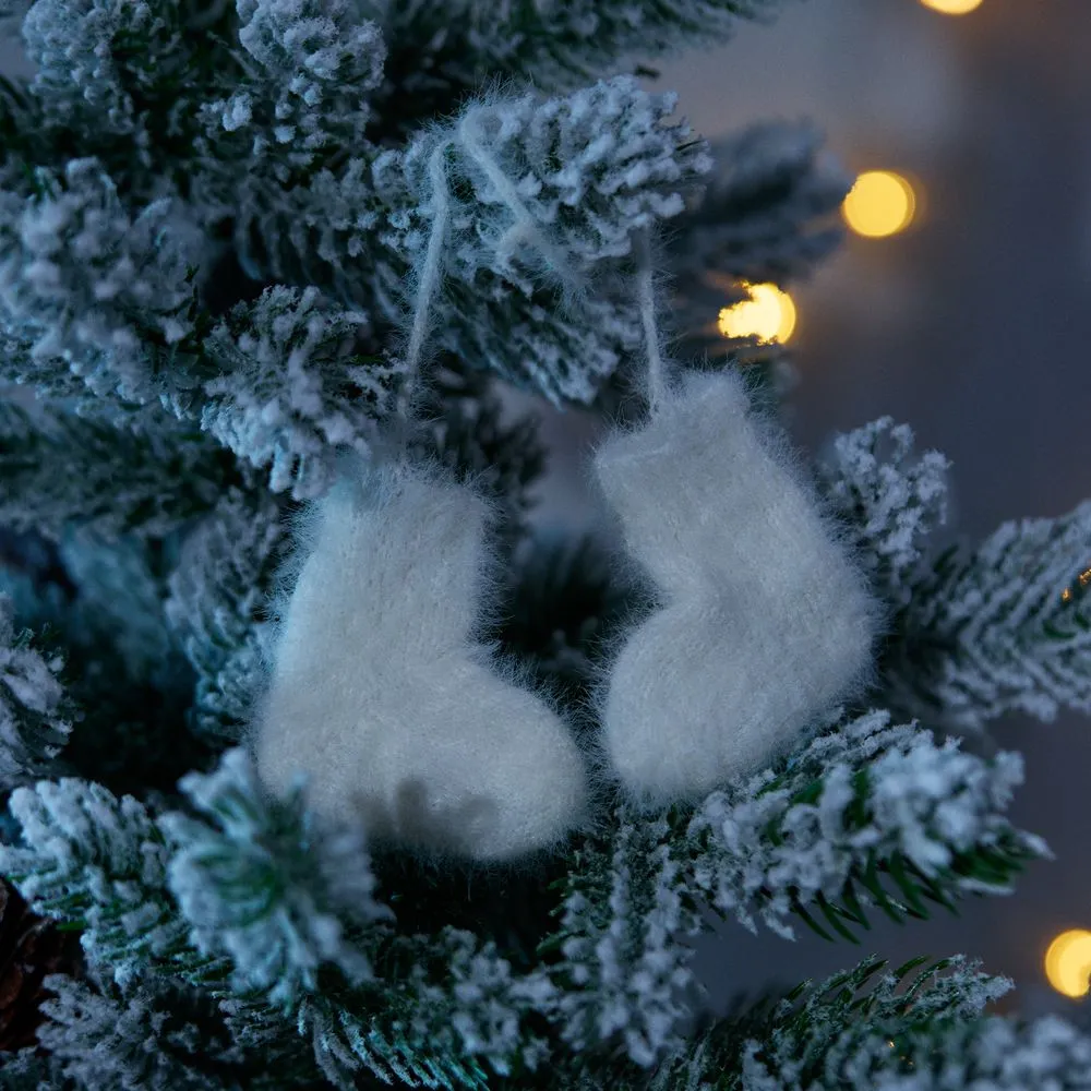 Подвеска на елку «Вьюжка», носочки, белая заказать онлайн с вашим дизайном на заказ в Москве и области