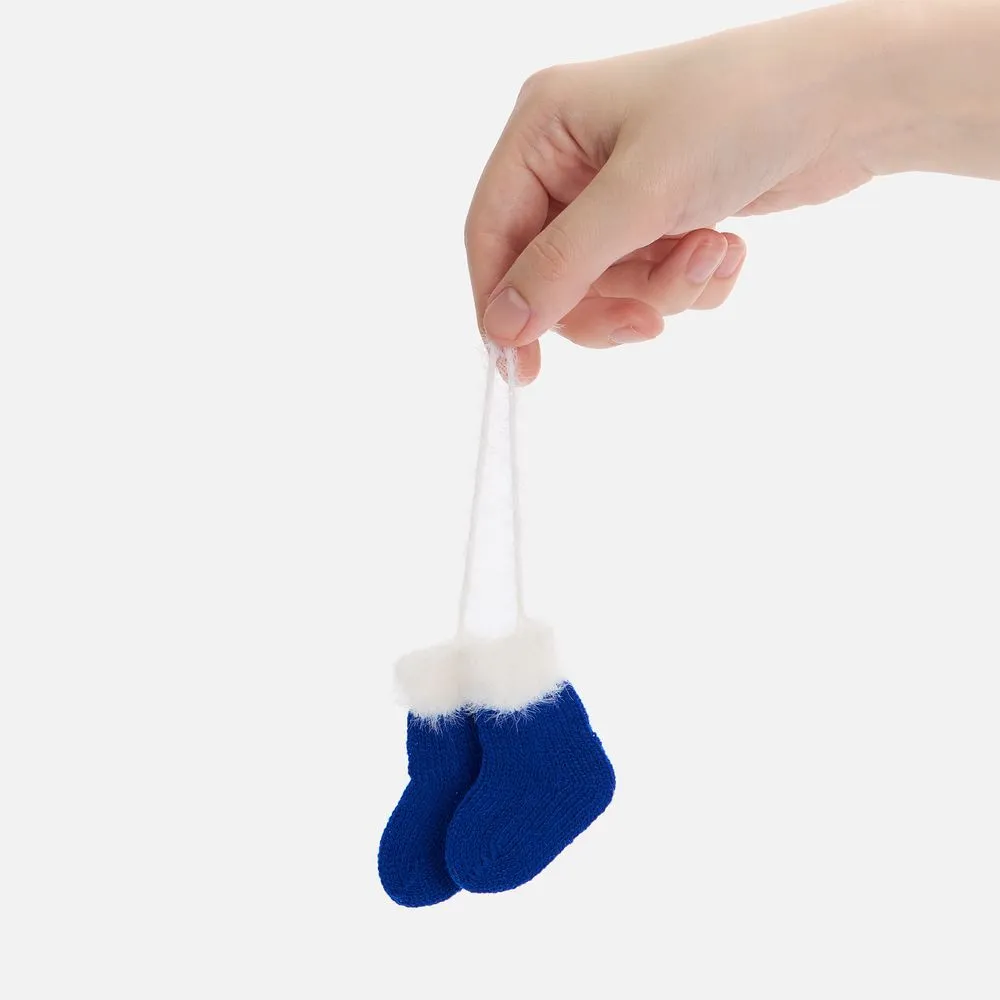 Подвеска на елку «Вьюжка», носочки, синяя заказать онлайн с вашим дизайном на заказ в Москве и области