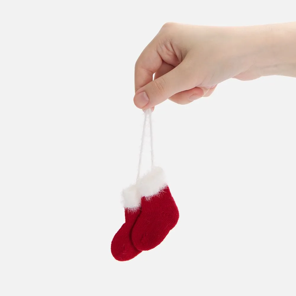 Подвеска на елку «Вьюжка», носочки, красная заказать онлайн с вашим дизайном на заказ в Москве и области