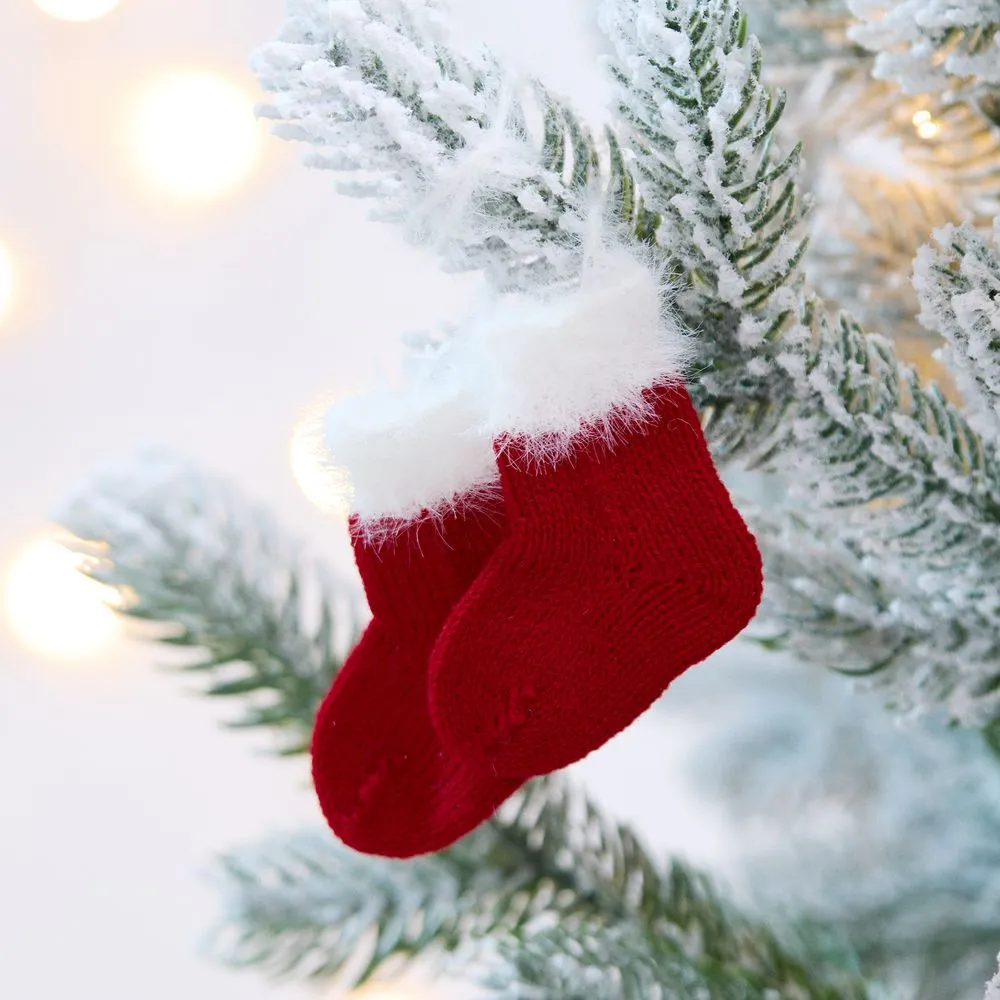 Подвеска на елку «Вьюжка», носочки, красная заказать онлайн с вашим дизайном на заказ в Москве и области