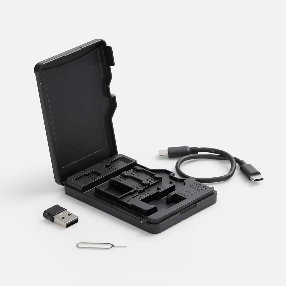 Футляр для карт памяти и SIM-карт Multitask, черный заказать онлайн с вашим дизайном на заказ в Москве и области