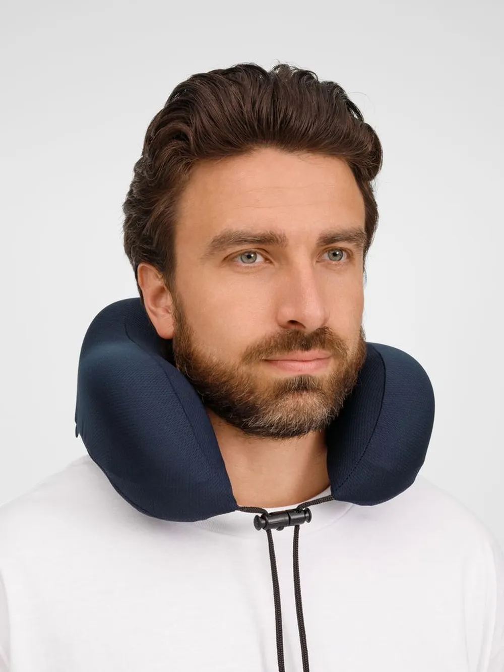 Дорожная подушка Somna, синяя заказать онлайн с вашим дизайном на заказ в Москве и области